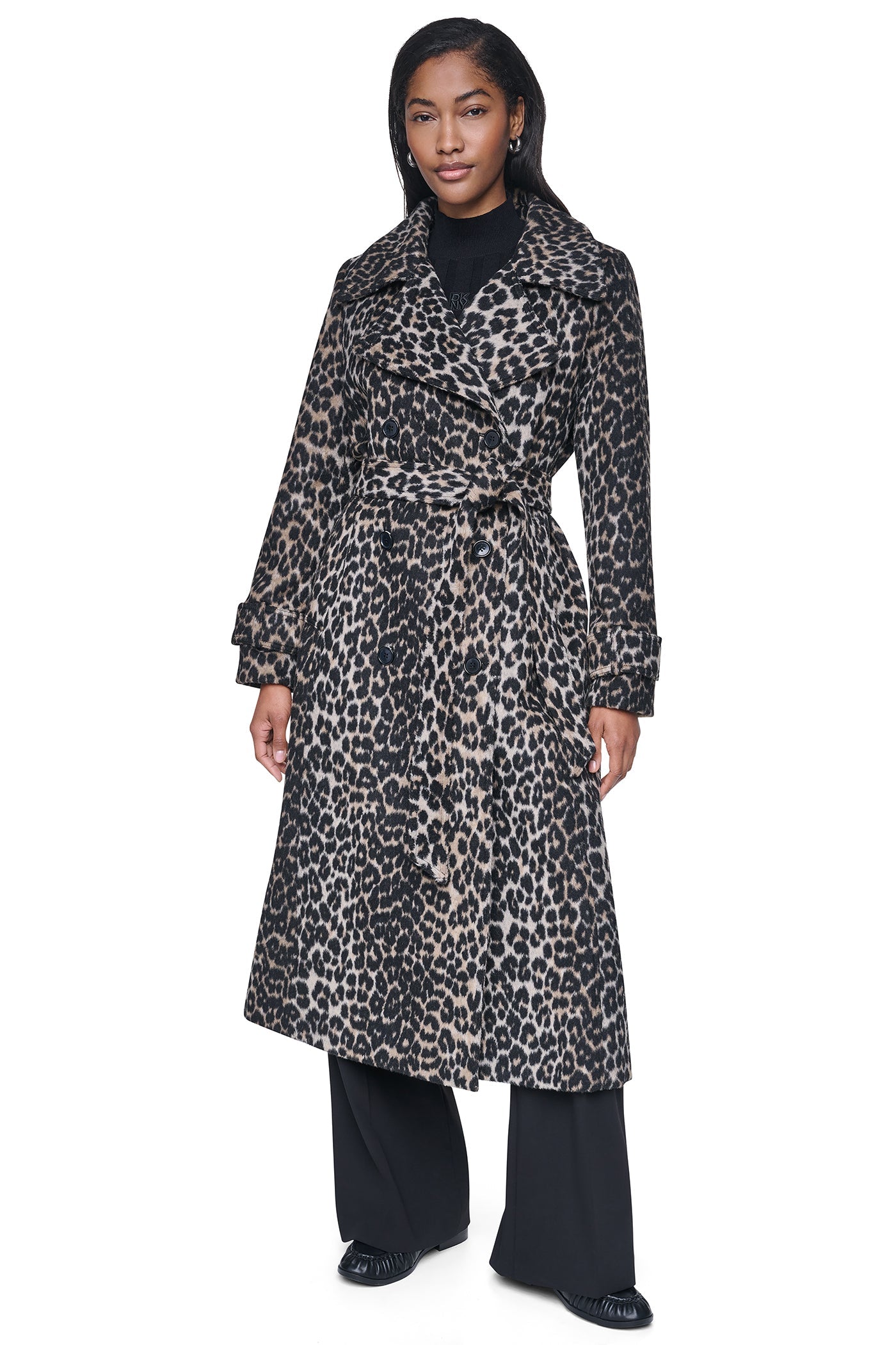 DOUBLE BREASTED WOOL-BLEND COAT