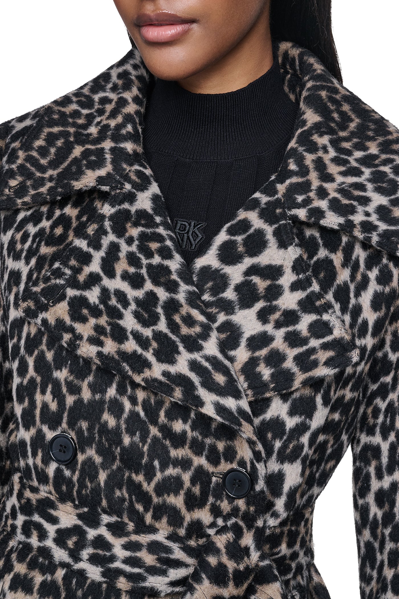 DOUBLE BREASTED WOOL-BLEND COAT
