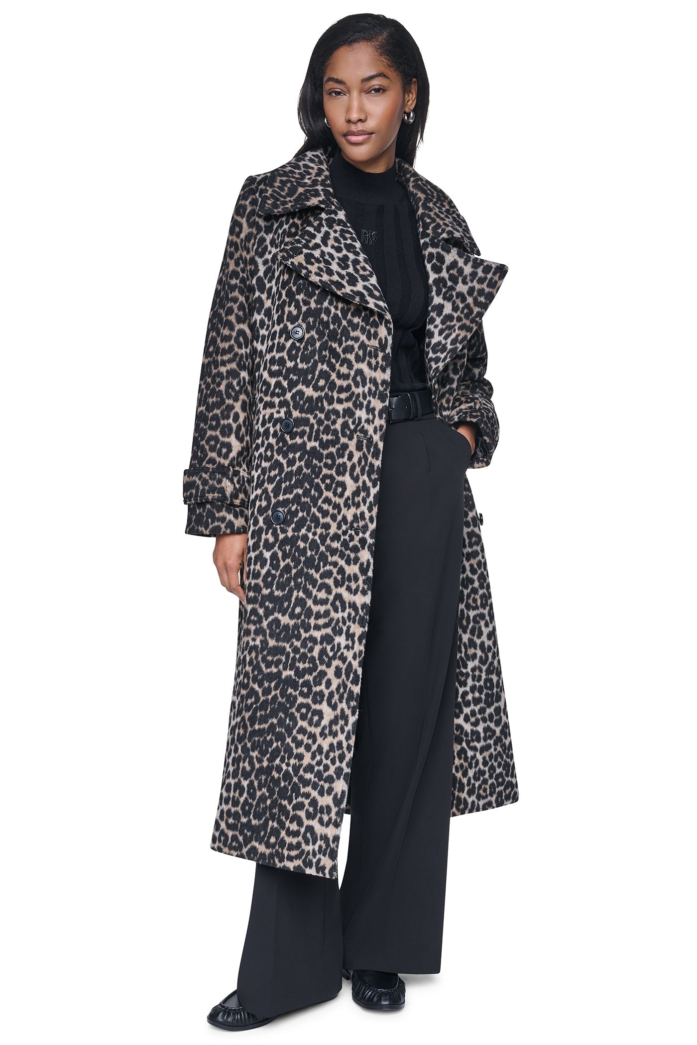 DOUBLE BREASTED WOOL-BLEND COAT