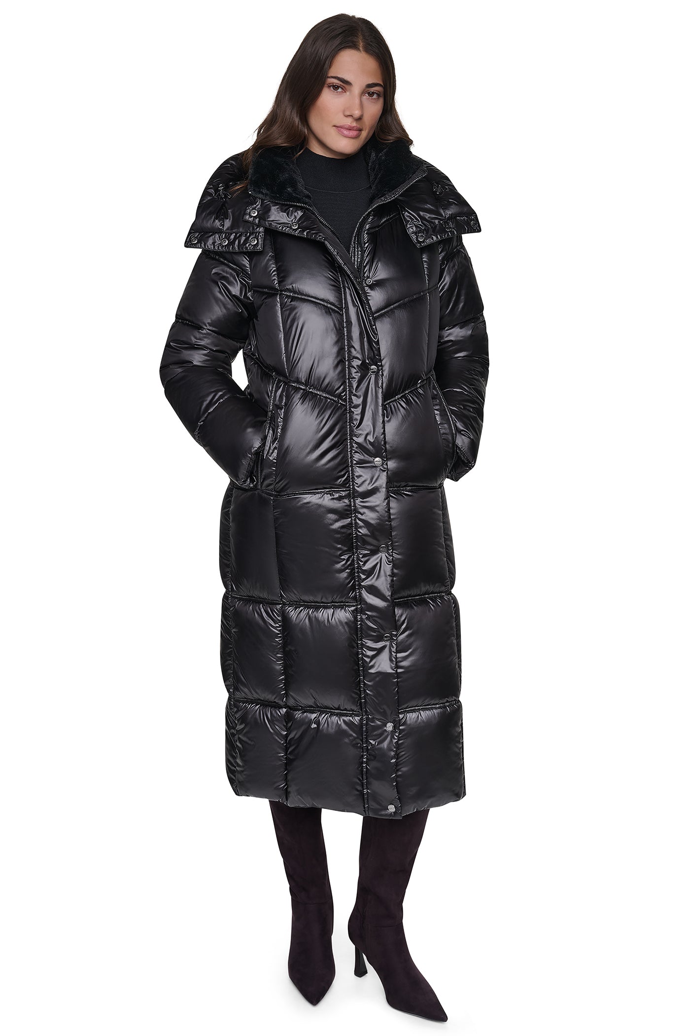 PEARALIZED MAXI PUFFER JACKET