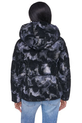 STRETCH HOODED PUFFER JACKET