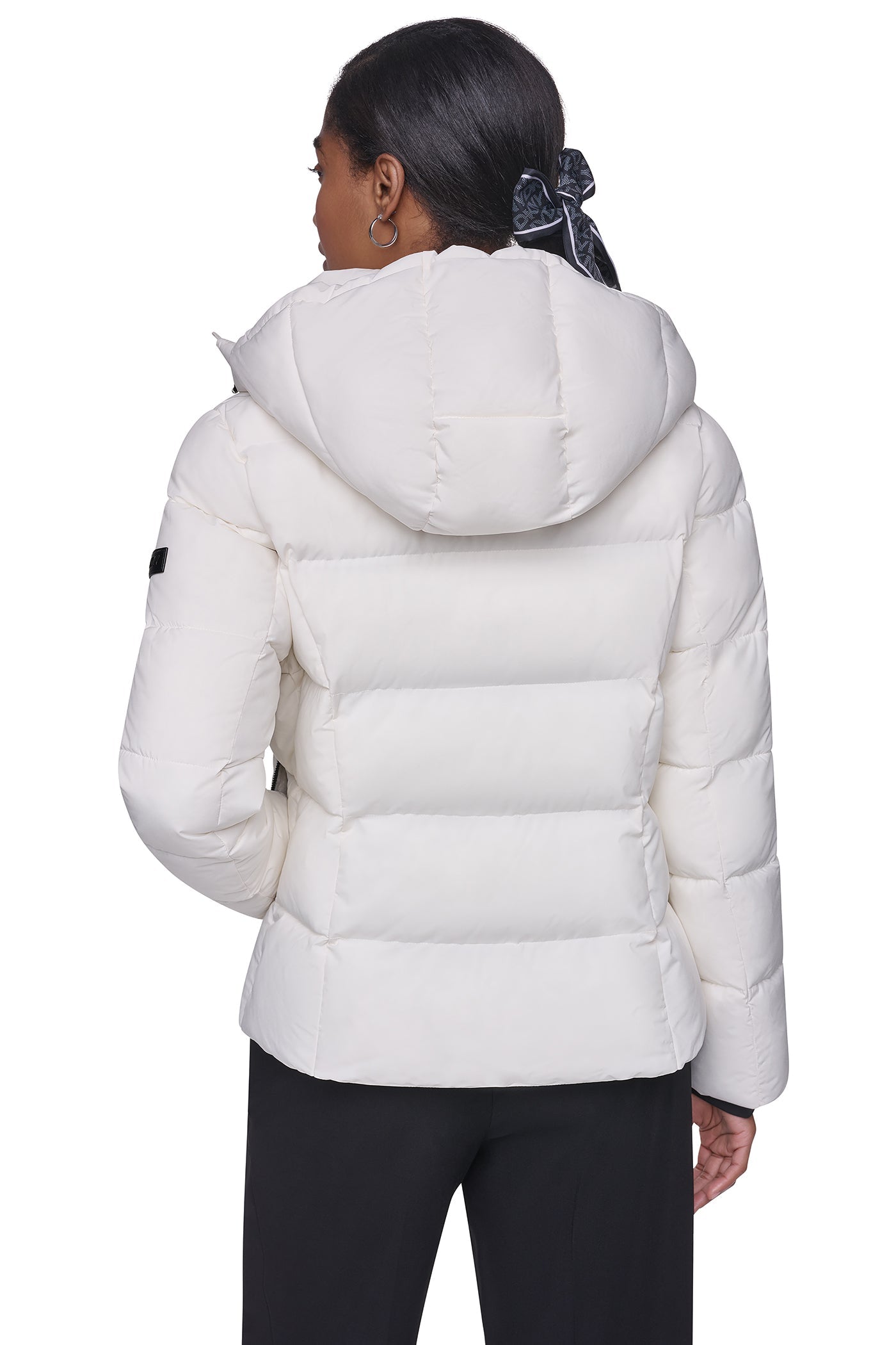 STRETCH HOODED PUFFER JACKET