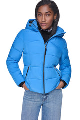 STRETCH HOODED PUFFER JACKET
