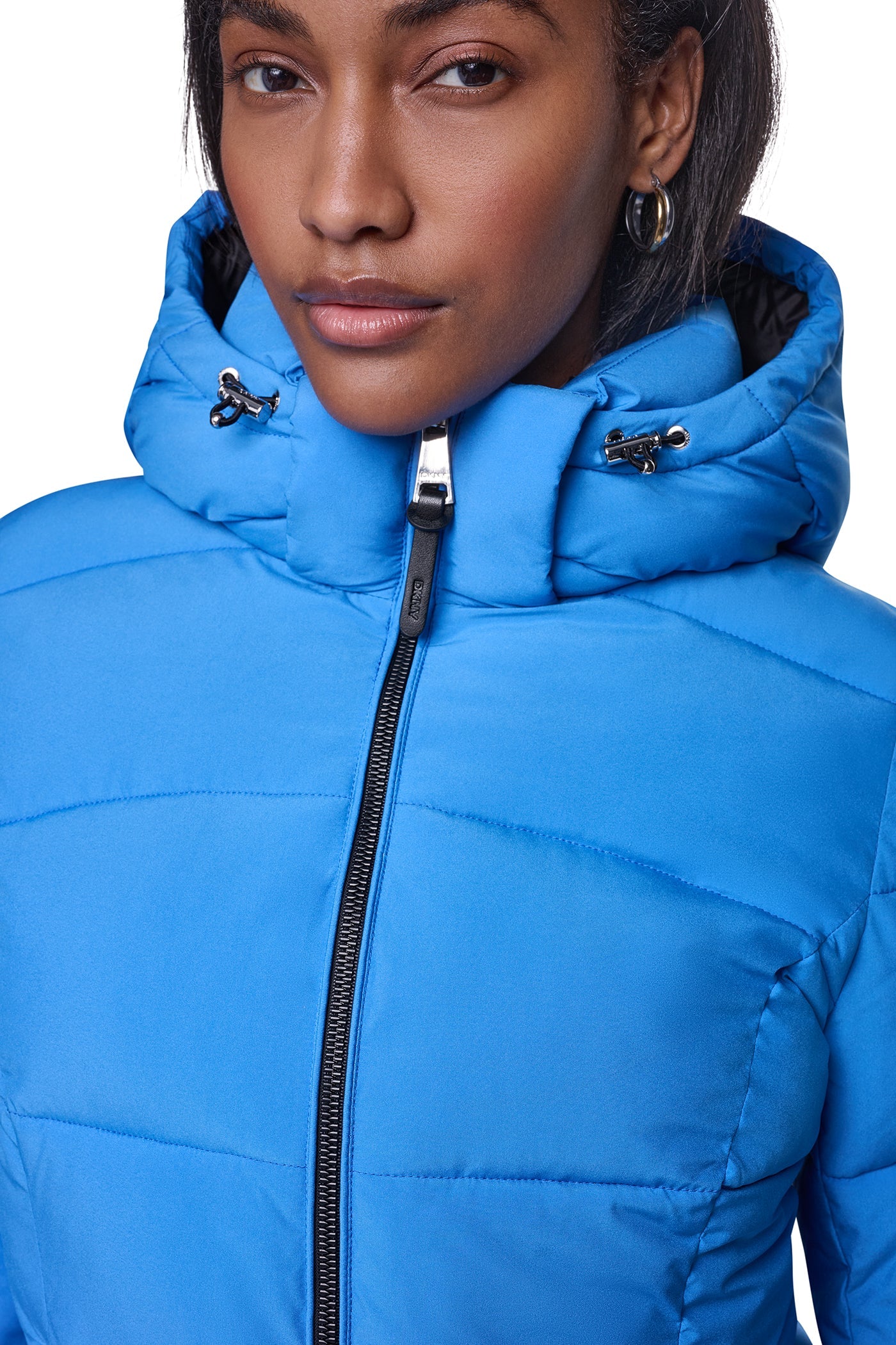STRETCH HOODED PUFFER JACKET
