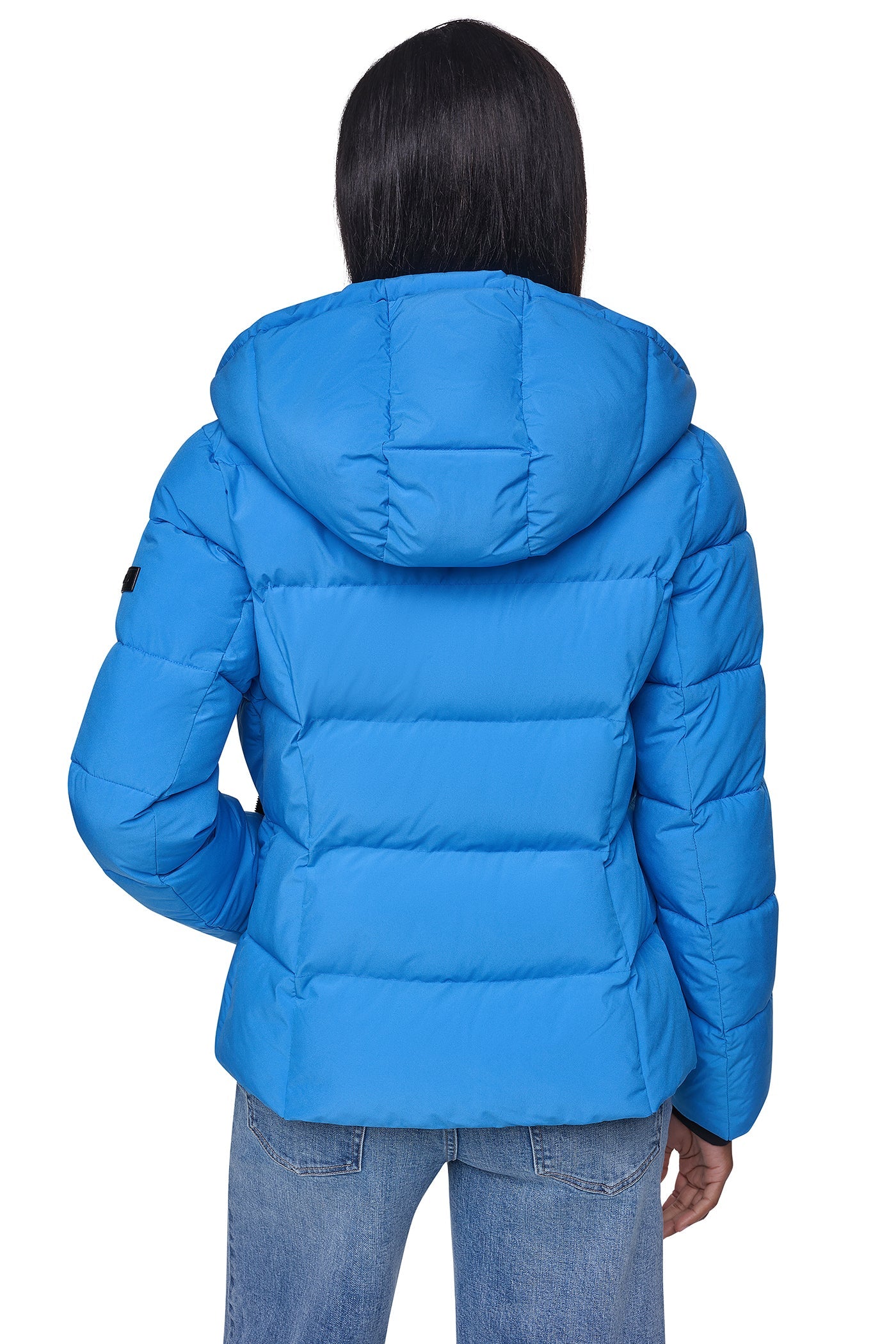 STRETCH HOODED PUFFER JACKET