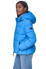 STRETCH HOODED PUFFER JACKET