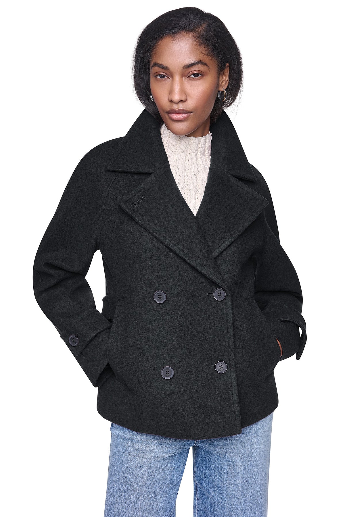 FAUX WOOL PEACOAT
