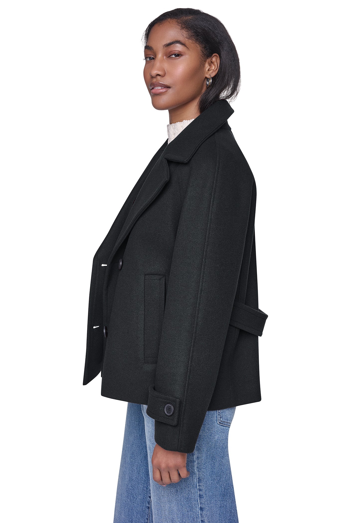 FAUX WOOL PEACOAT