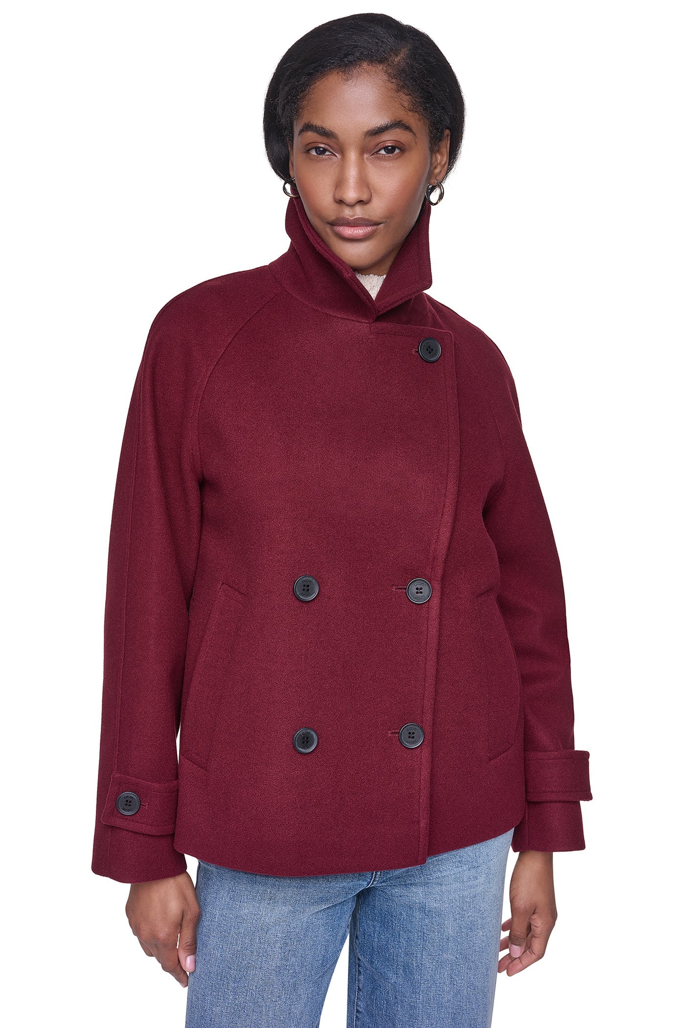 FAUX WOOL PEACOAT