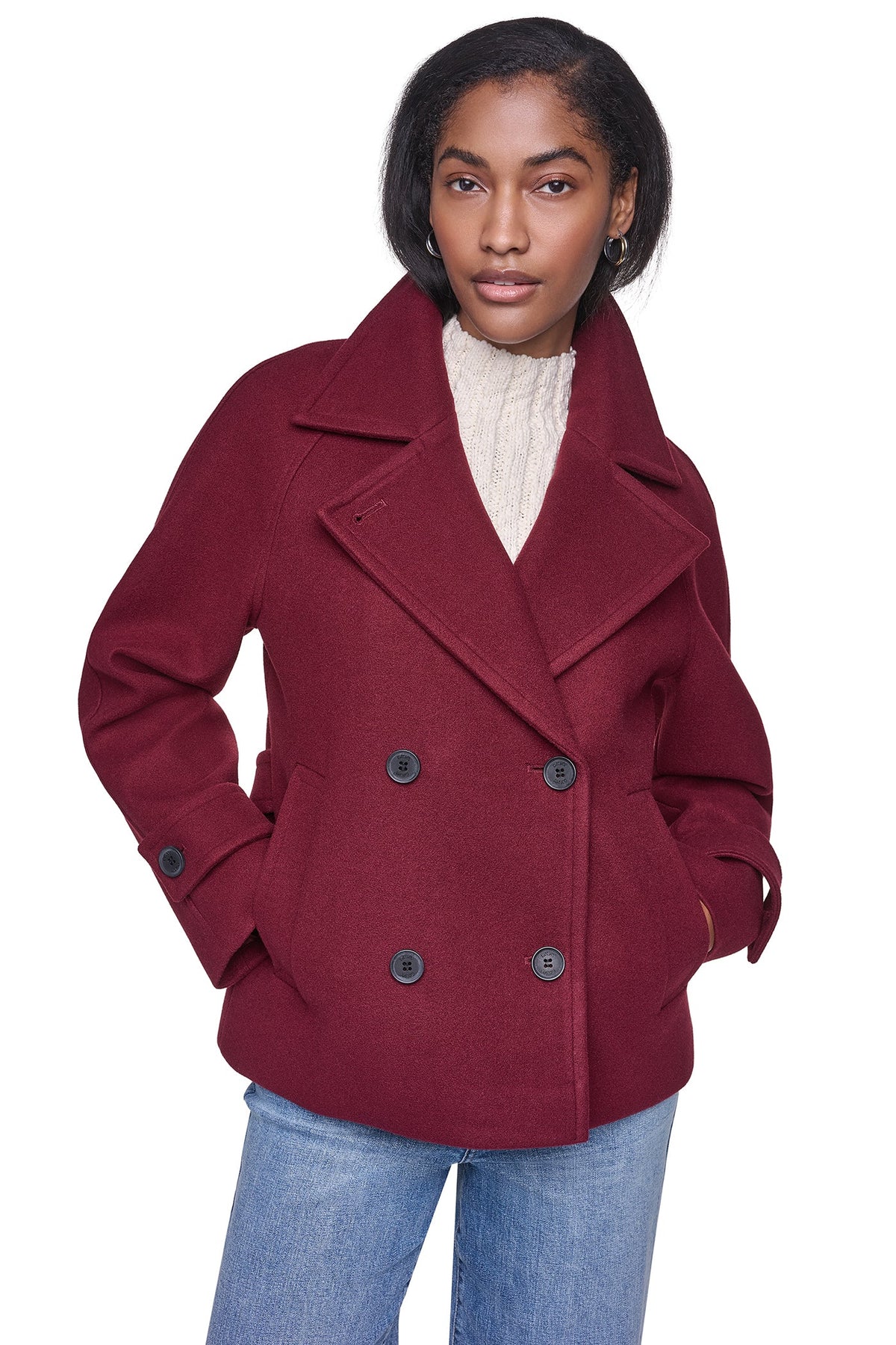 FAUX WOOL PEACOAT