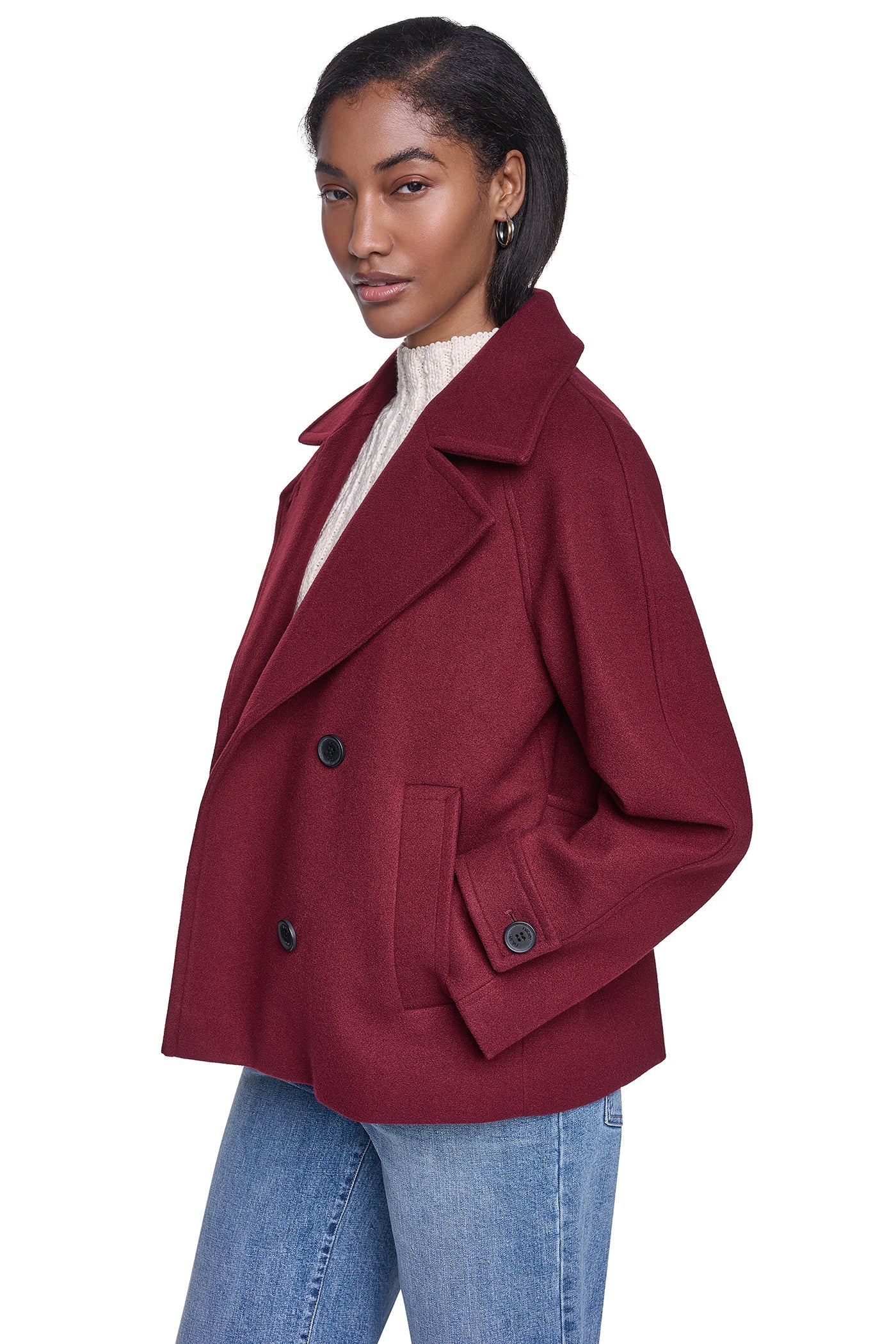 FAUX WOOL PEACOAT