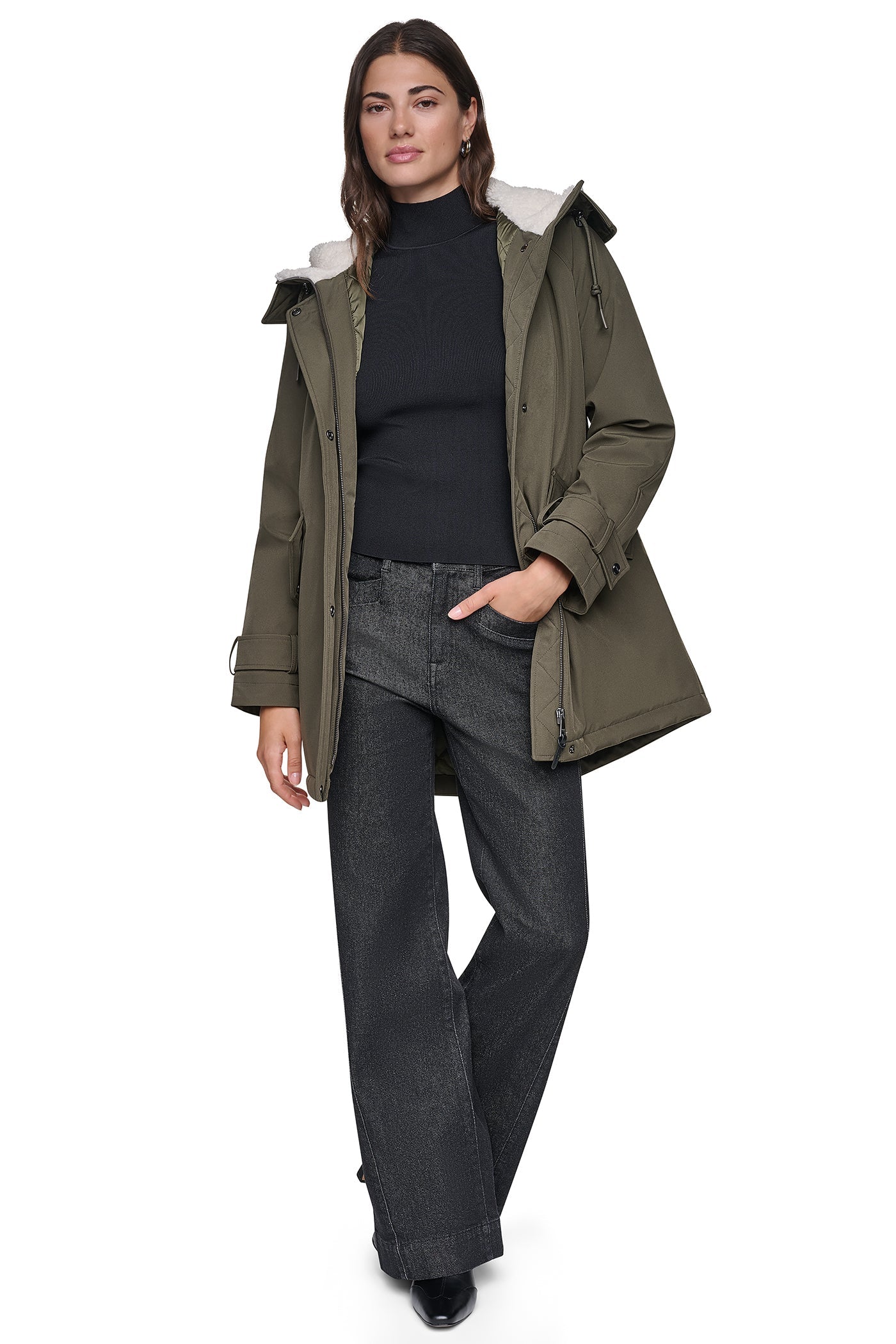 FLEXTECH SOFTSHELL JACKET WITH SHERPA HOOD
