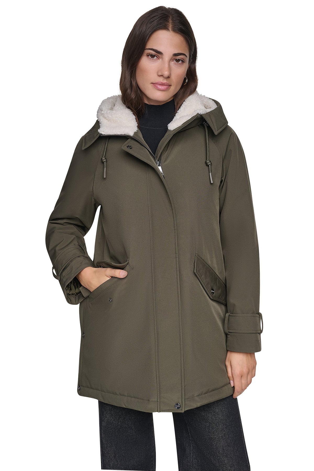 FLEXTECH SOFTSHELL JACKET WITH SHERPA HOOD