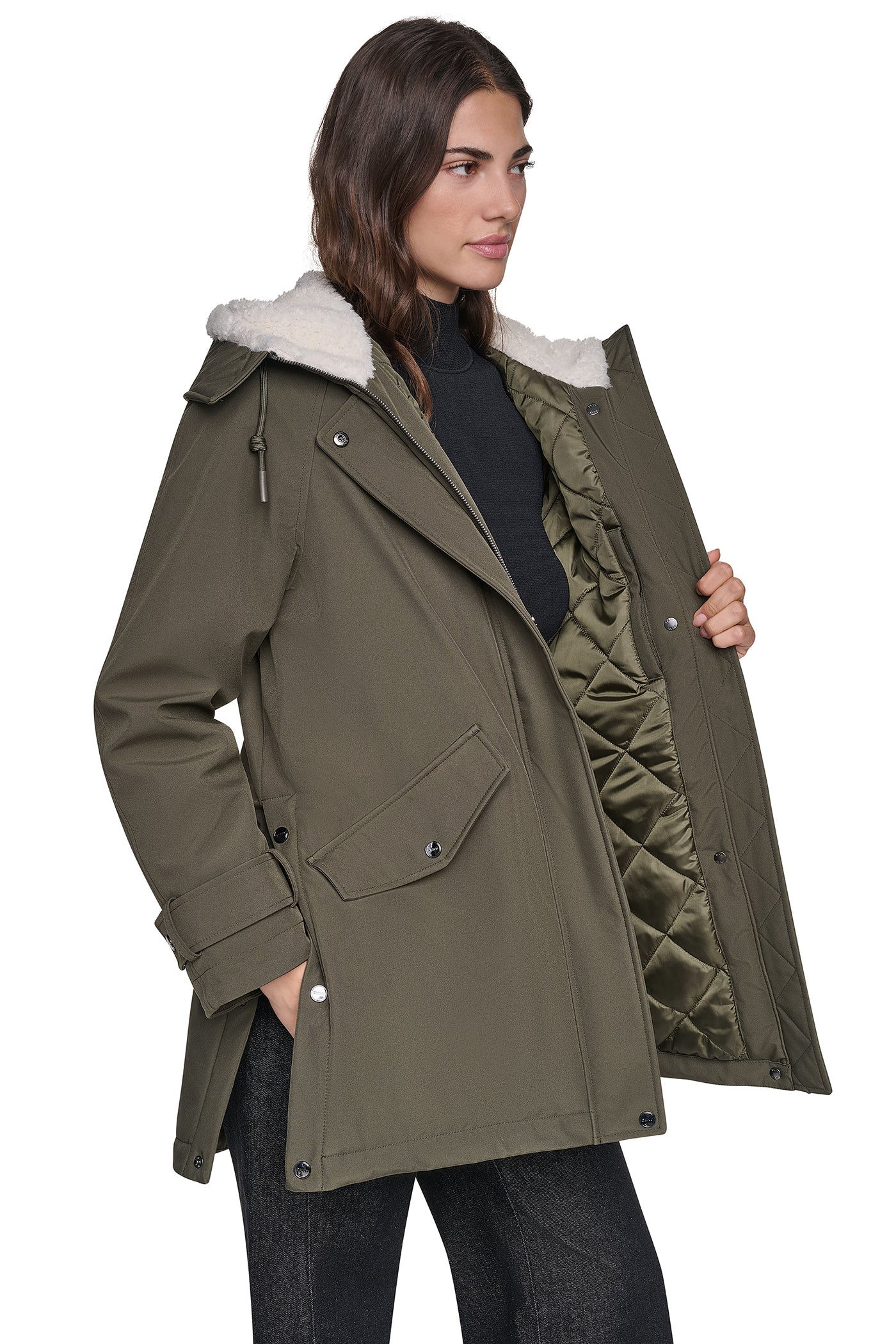FLEXTECH SOFTSHELL JACKET WITH SHERPA HOOD