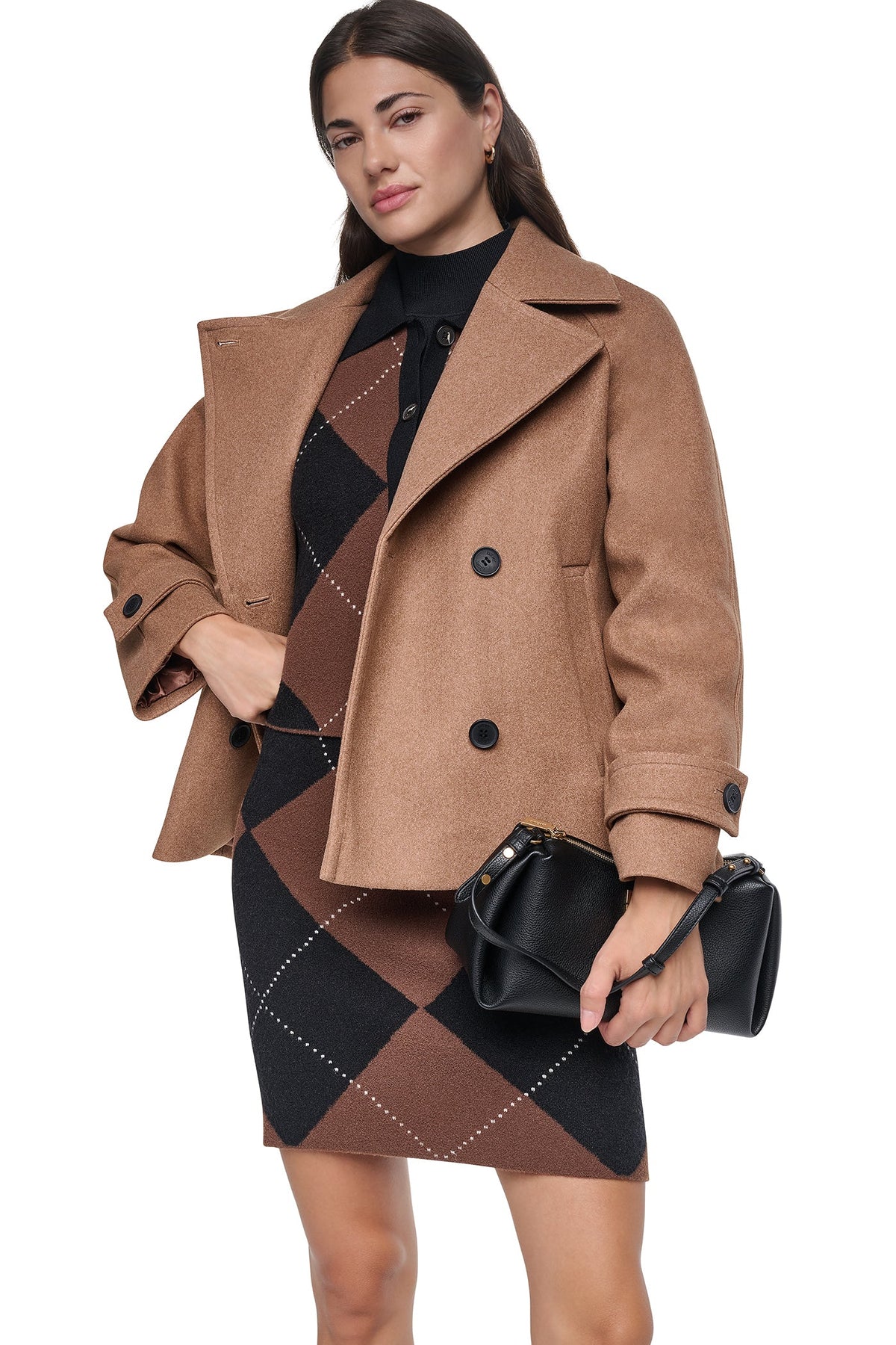 FAUX WOOL PEACOAT