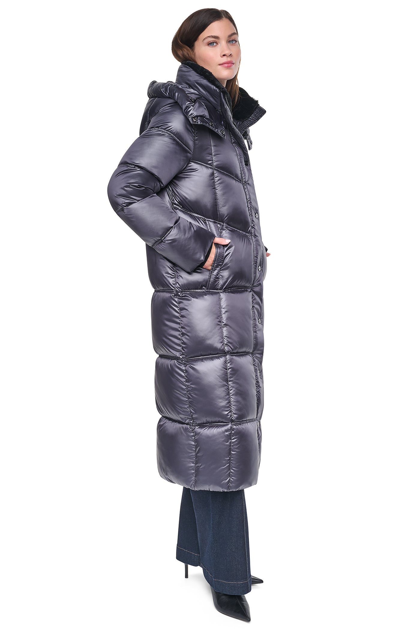 PEARALIZED MAXI PUFFER JACKET