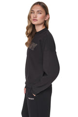 FOIL RHINESTONE LOGO SWEATSHIRT