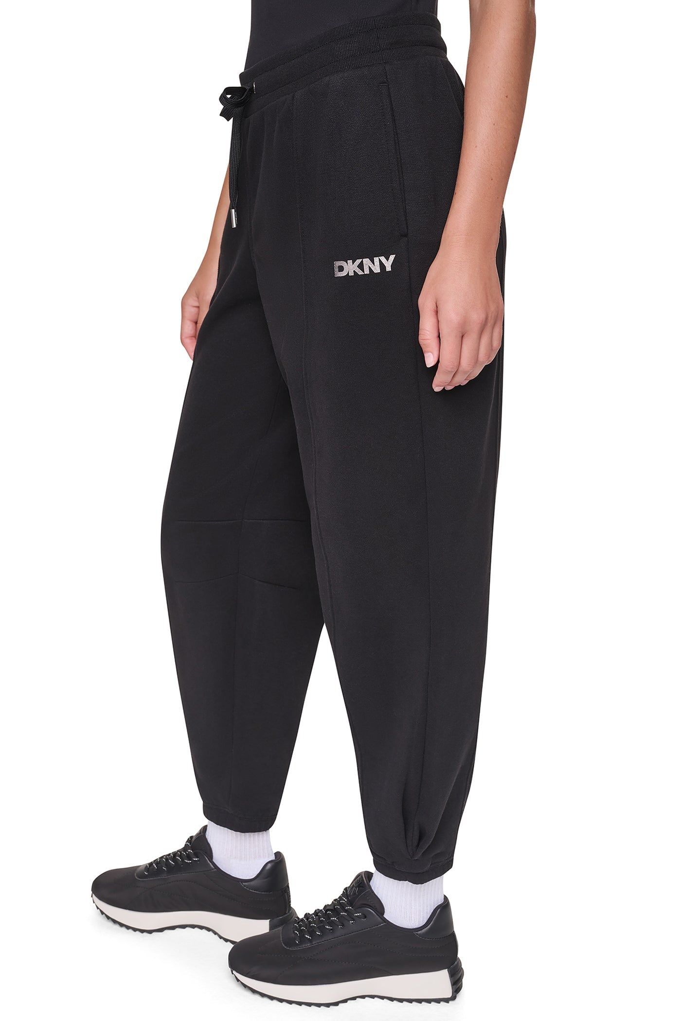 FOIL LOGO HIGH-RISE BARREL LEG JOGGER