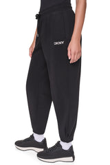 FOIL LOGO HIGH-RISE BARREL LEG JOGGER