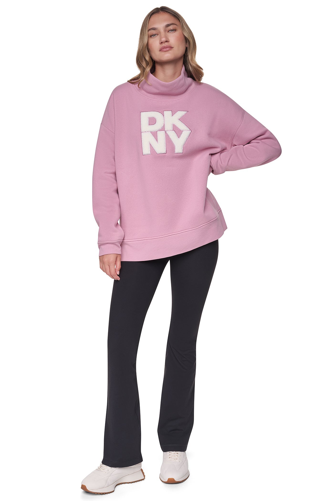 CHENILLE LOGO MOCK NECK SWEATSHIRT