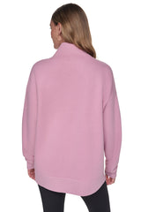 CHENILLE LOGO MOCK NECK SWEATSHIRT