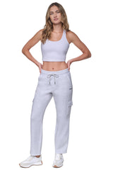 METALLIC BUBBLE LOGO MID-RISE CARGO PANT