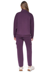 METALLIC BUBBLE 1/4 ZIP PULLOVER