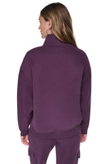 METALLIC BUBBLE 1/4 ZIP PULLOVER