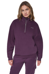 METALLIC BUBBLE 1/4 ZIP PULLOVER