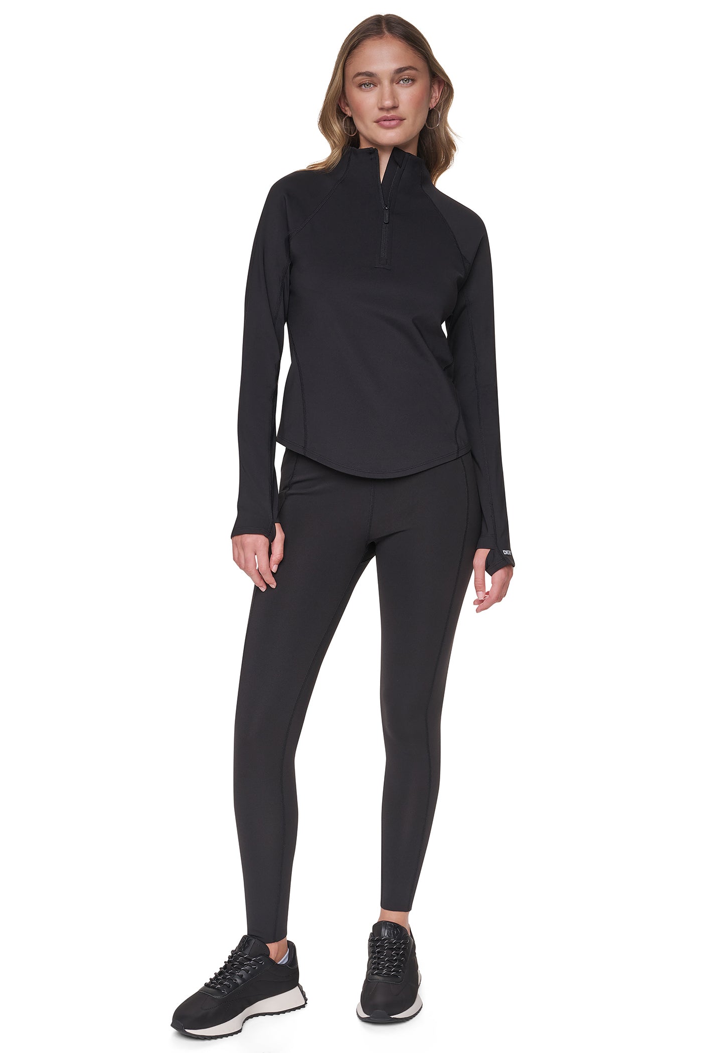 FUNNEL NECK HALF-ZIP PULLOVER