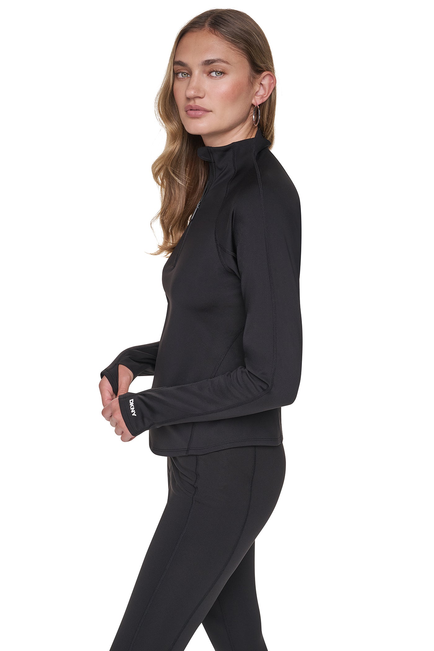 FUNNEL NECK HALF-ZIP PULLOVER