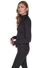 FUNNEL NECK HALF-ZIP PULLOVER