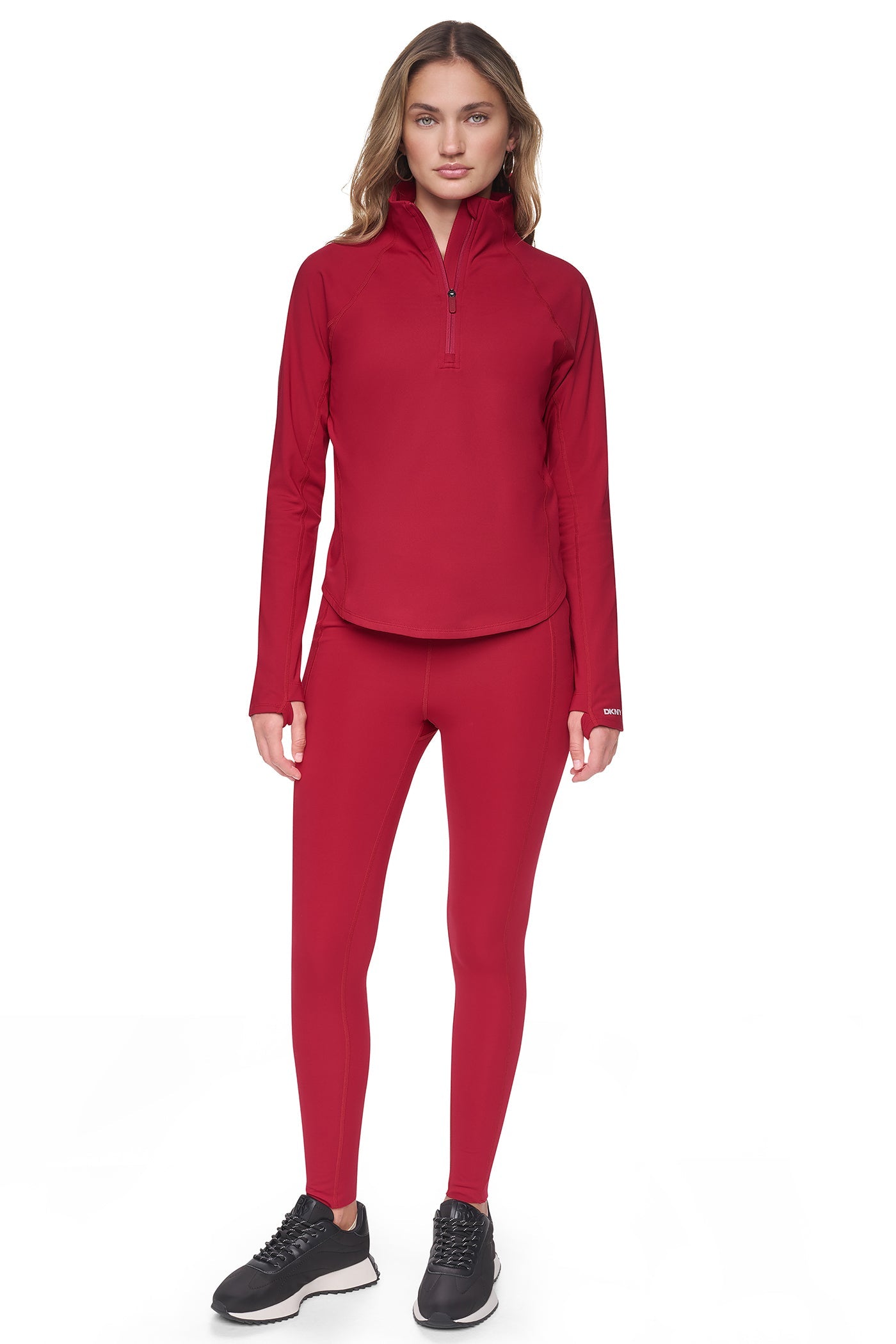 FUNNEL NECK HALF-ZIP PULLOVER
