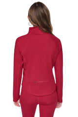 FUNNEL NECK HALF-ZIP PULLOVER