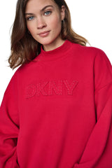 MOCK NECK LOGO PULLOVER