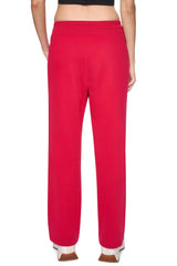 HIGH-RISE LOGO PATCH STRAIGHT LEG PANT