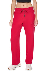 HIGH-RISE LOGO PATCH STRAIGHT LEG PANT