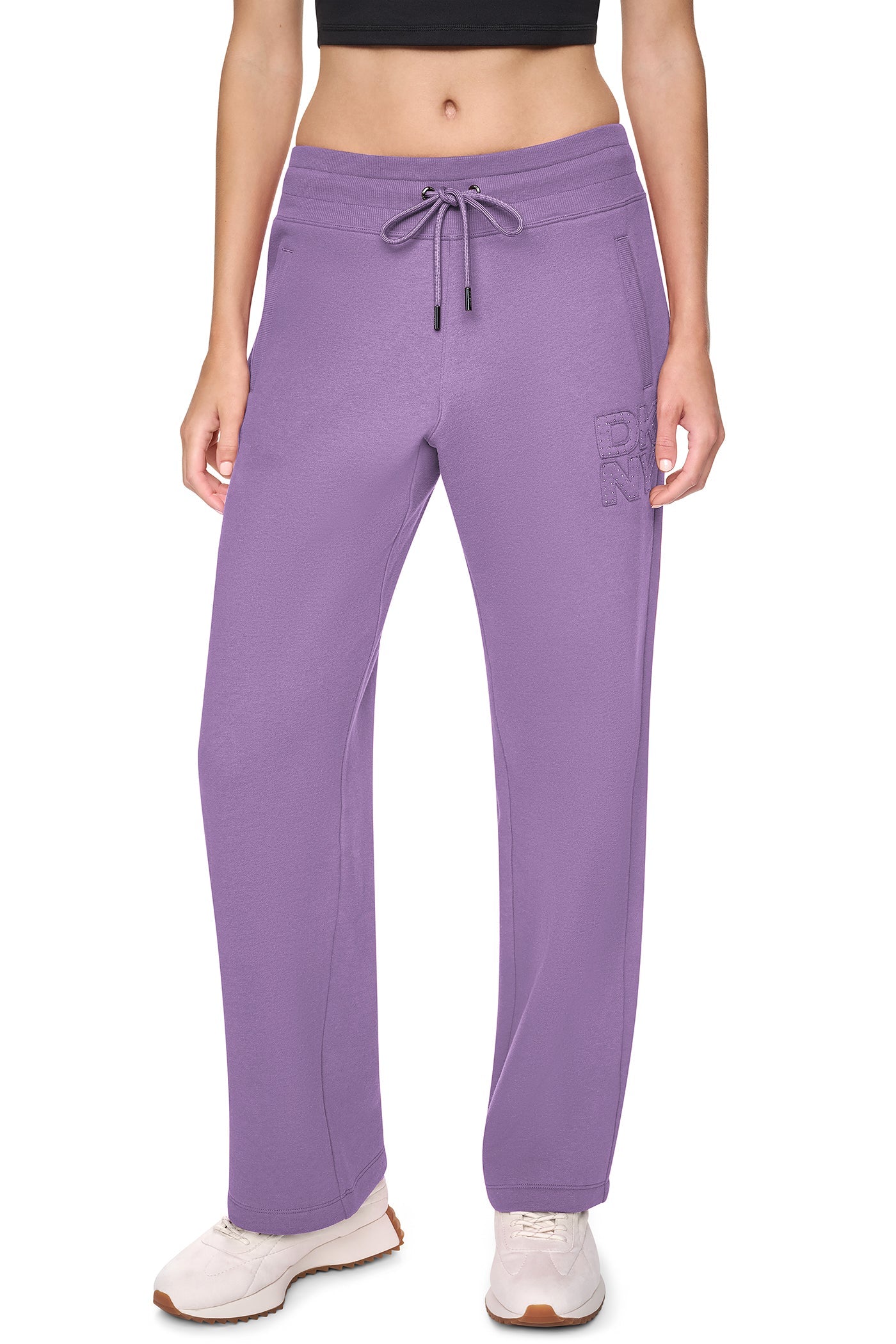 HIGH-RISE LOGO PATCH STRAIGHT LEG PANT