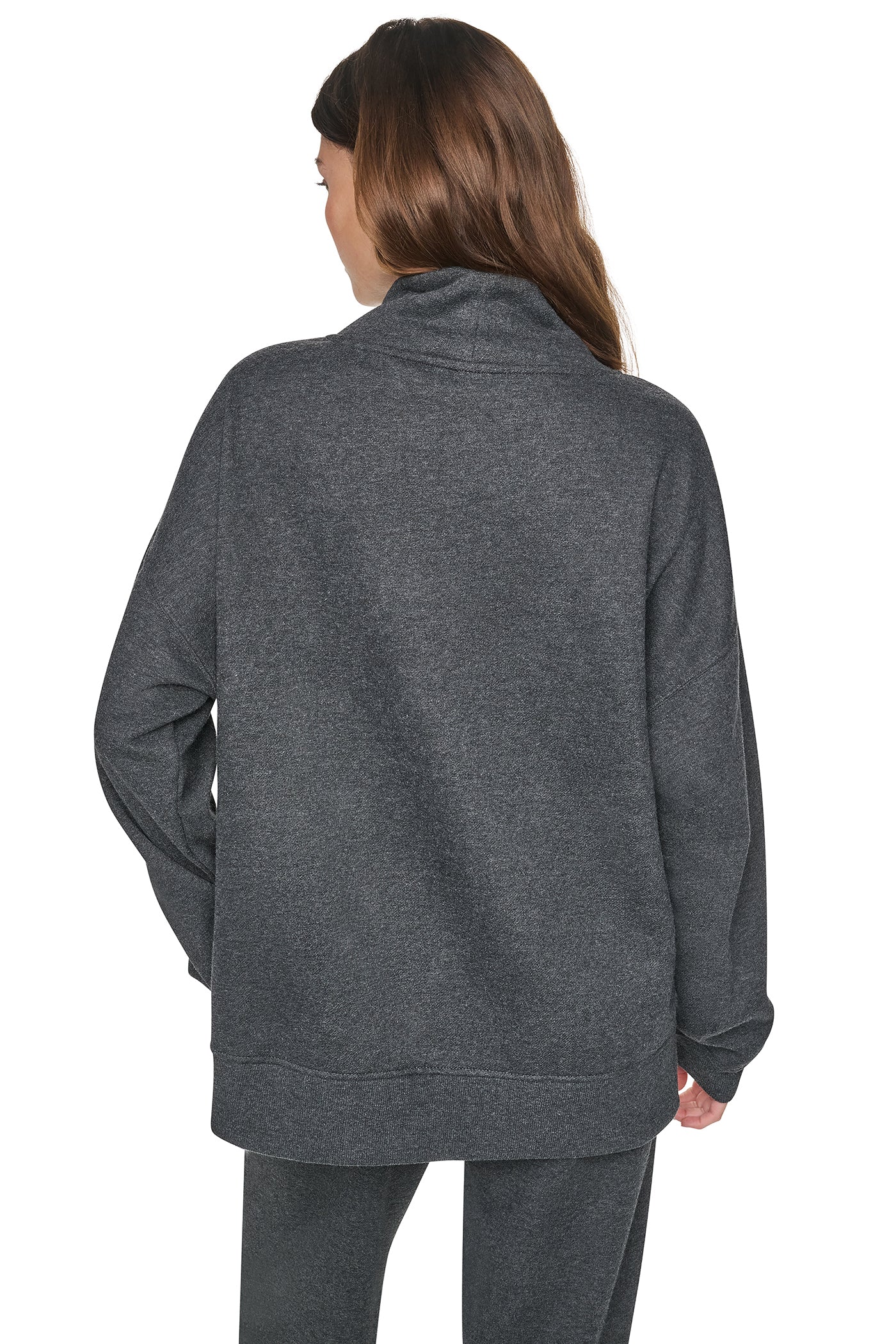 CHENILLE LOGO MOCK NECK SWEATSHIRT