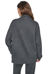 CHENILLE LOGO MOCK NECK SWEATSHIRT