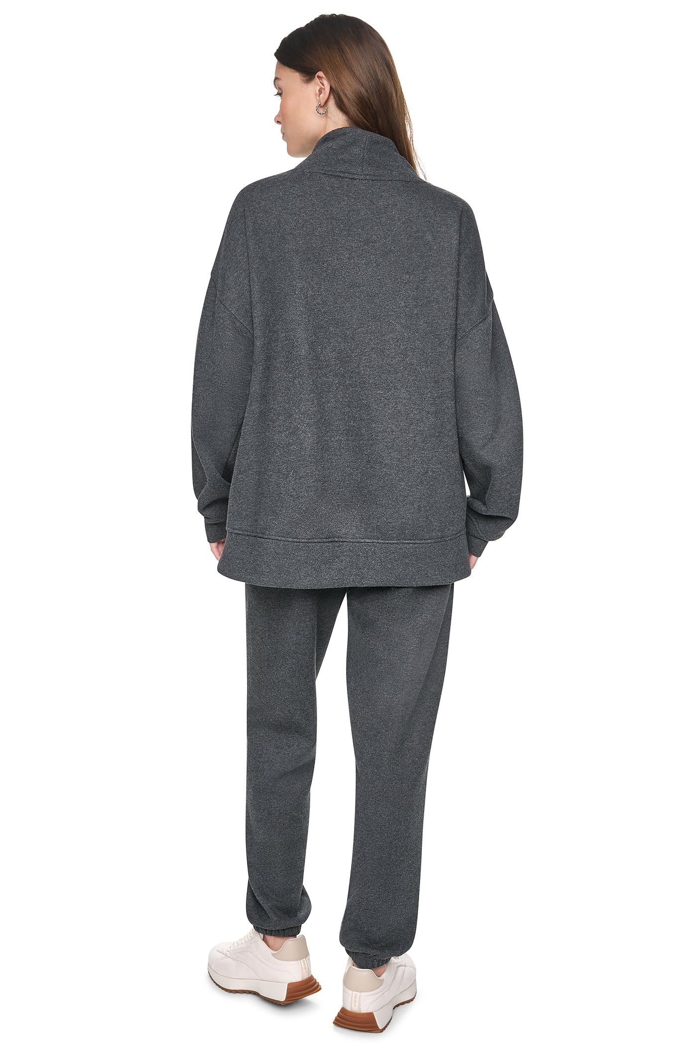 CHENILLE LOGO MOCK NECK SWEATSHIRT