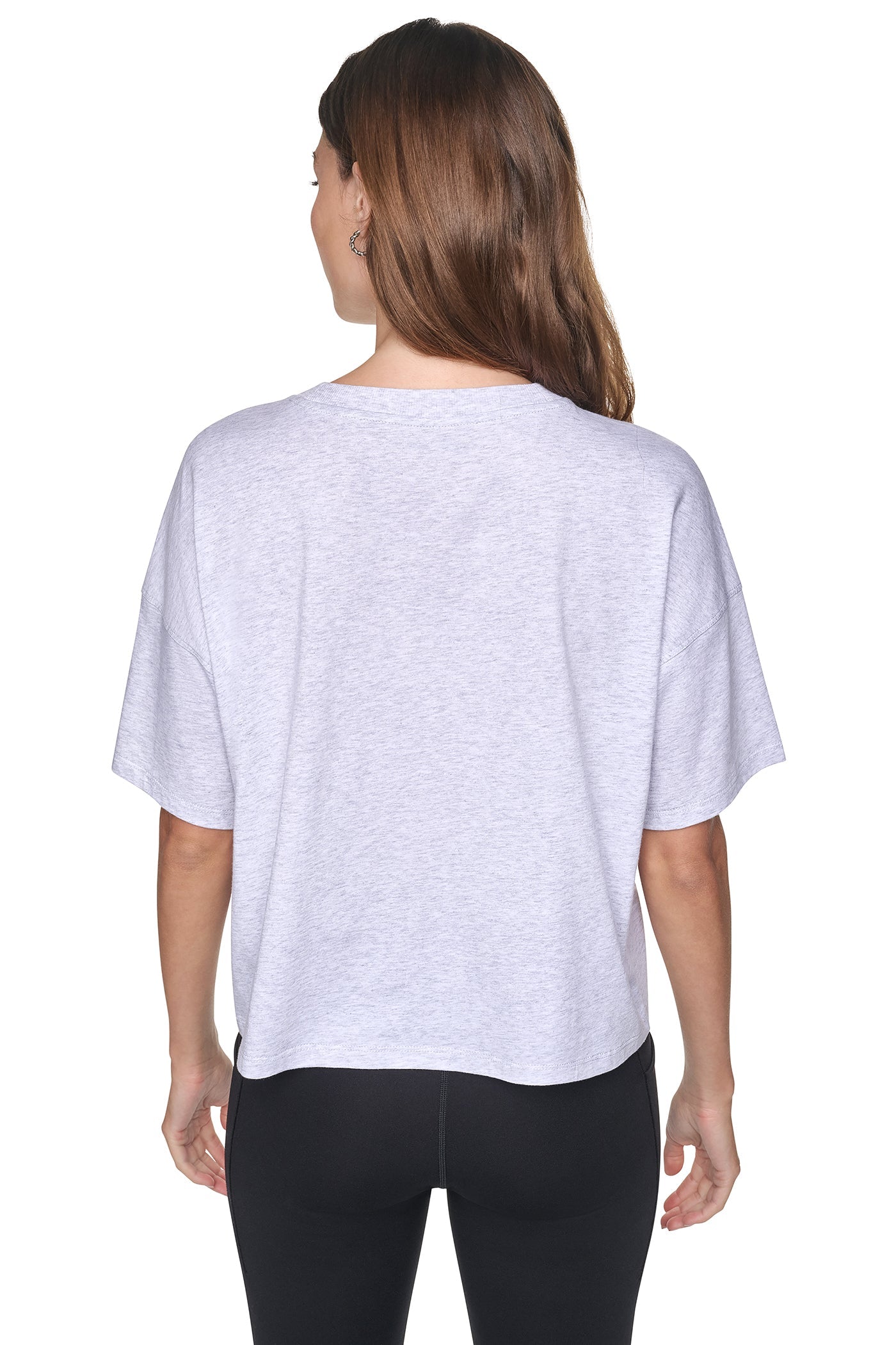 METALLIC EMBROIDERY LOGO BOXY TEE