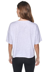 METALLIC EMBROIDERY LOGO BOXY TEE