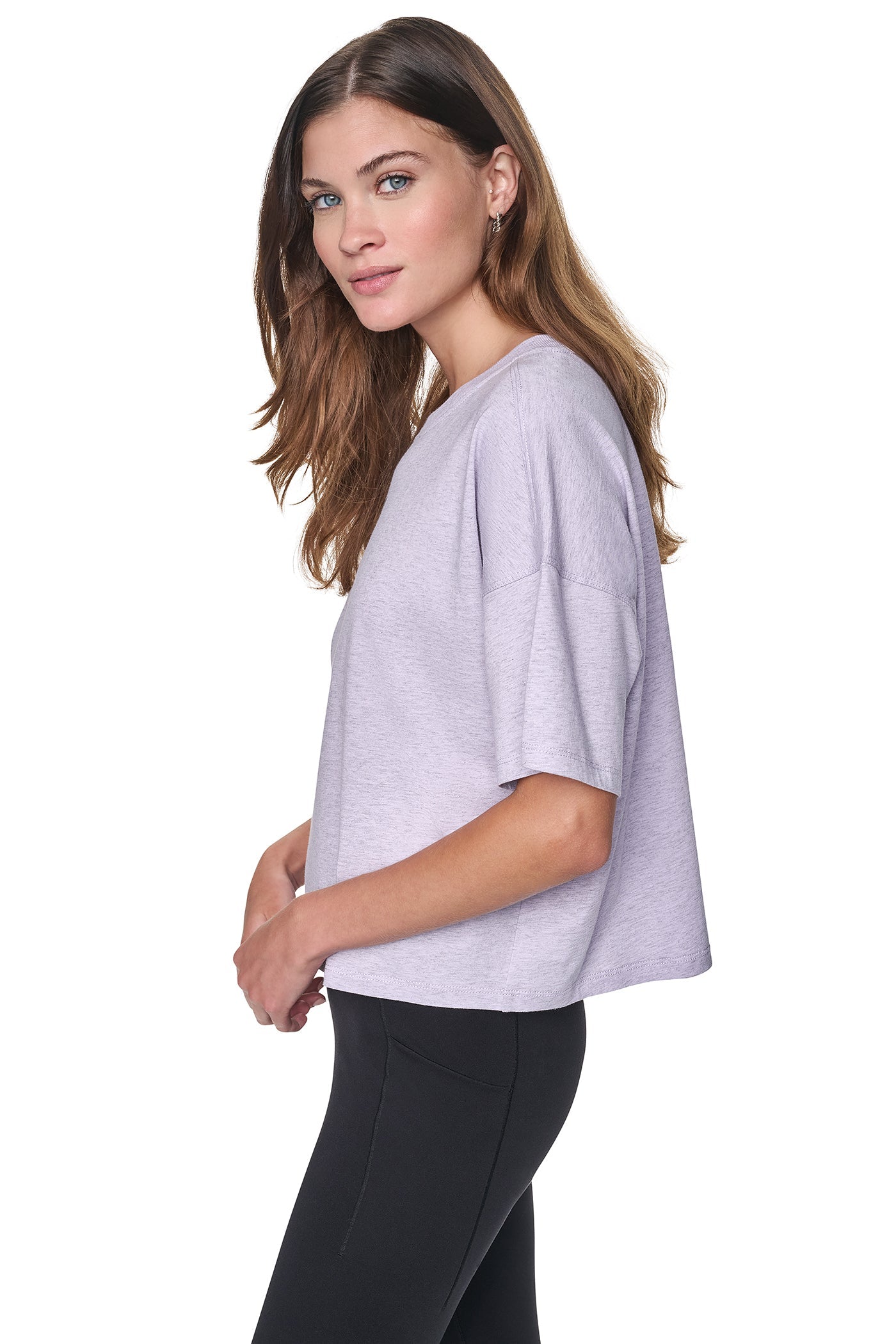 METALLIC EMBROIDERY LOGO BOXY TEE