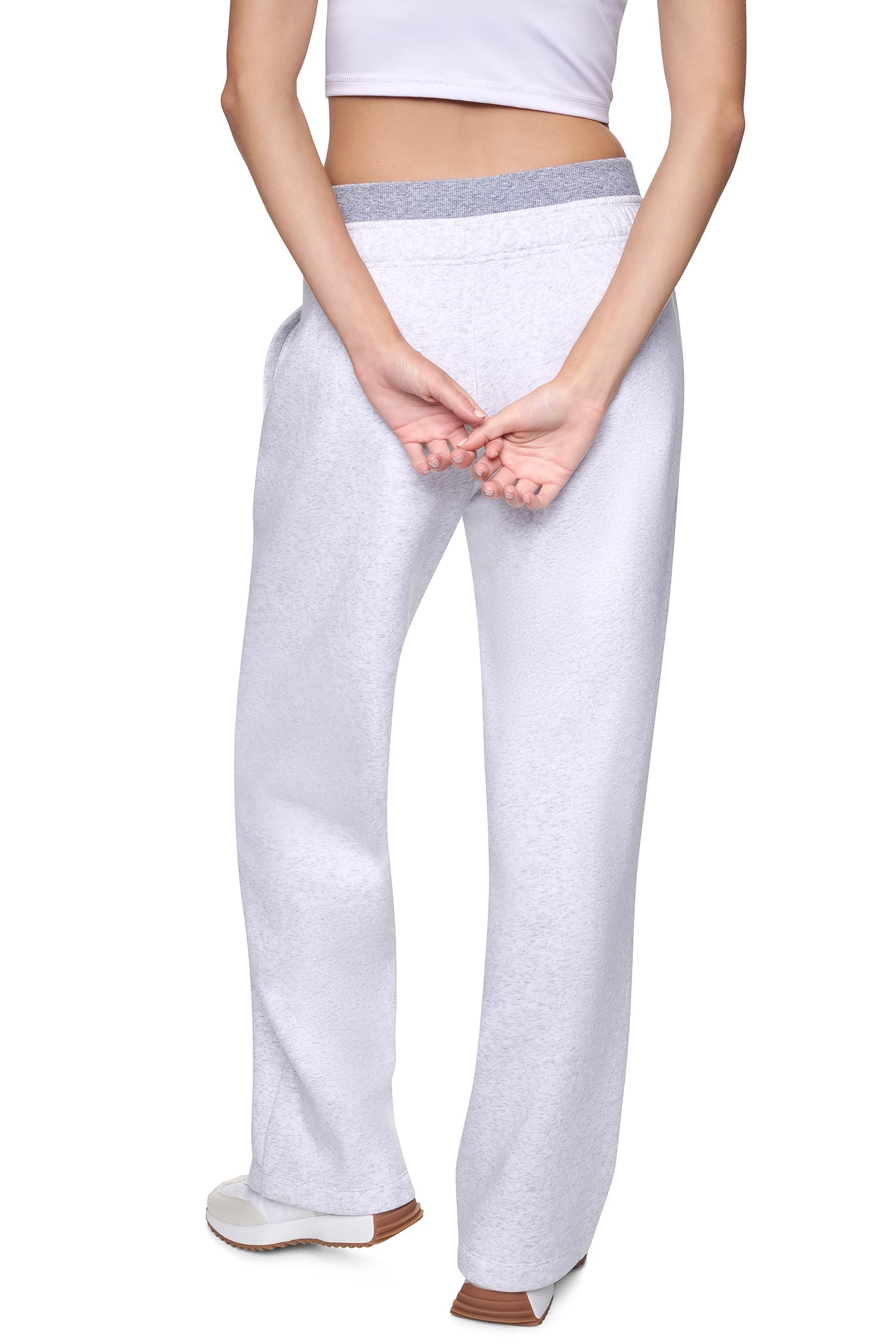 HIGH-RISE METALLIC EMBROIDERY LOGO BOYFRIEND PANT