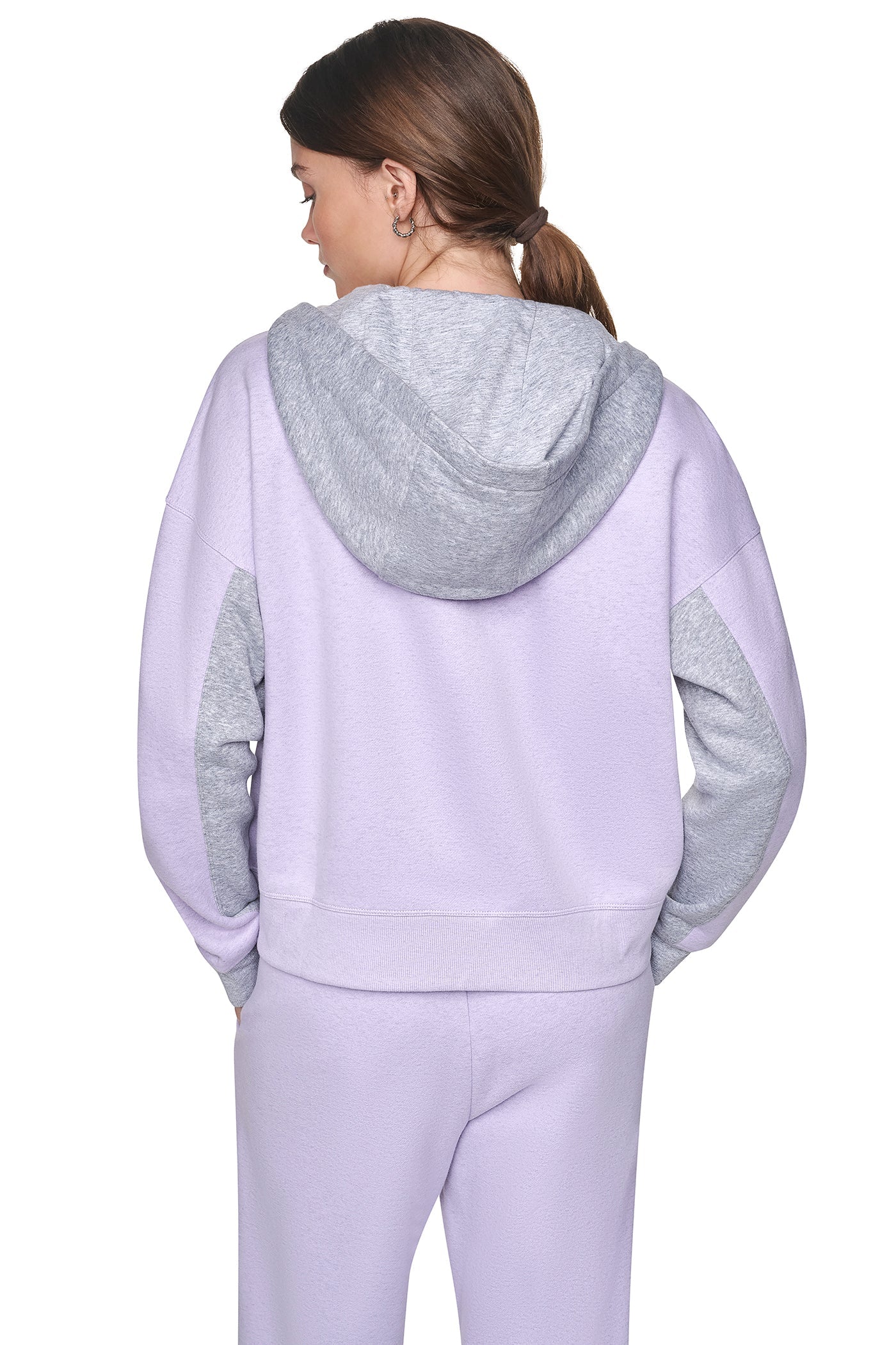 METALLIC EMBROIDERY LOGO OVERSIZED HOODIE