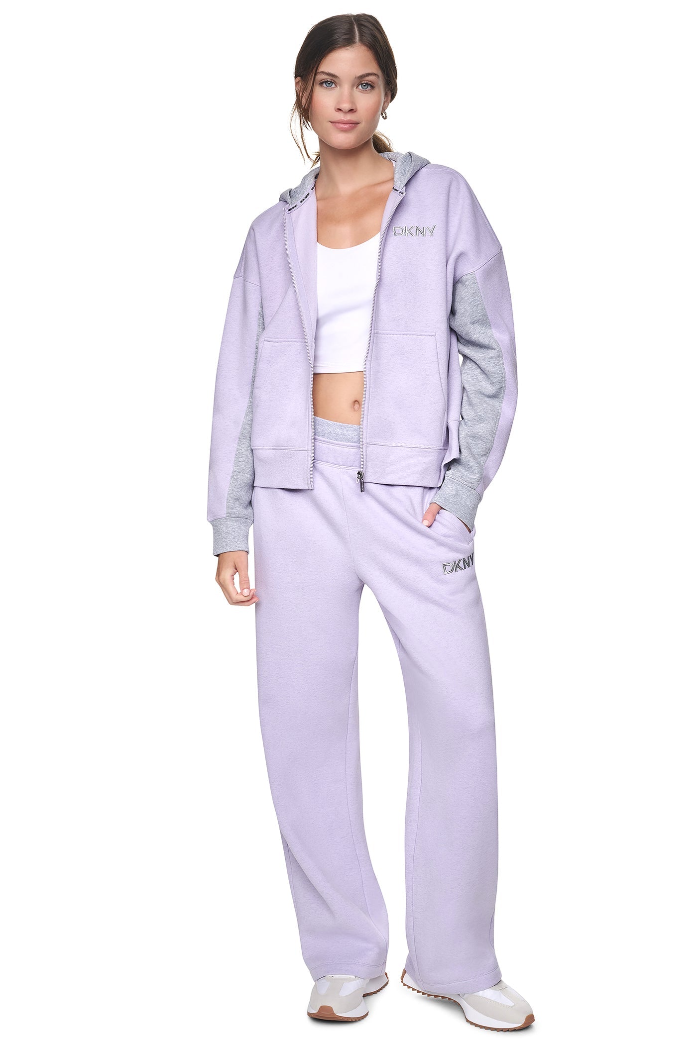 METALLIC EMBROIDERY LOGO OVERSIZED HOODIE