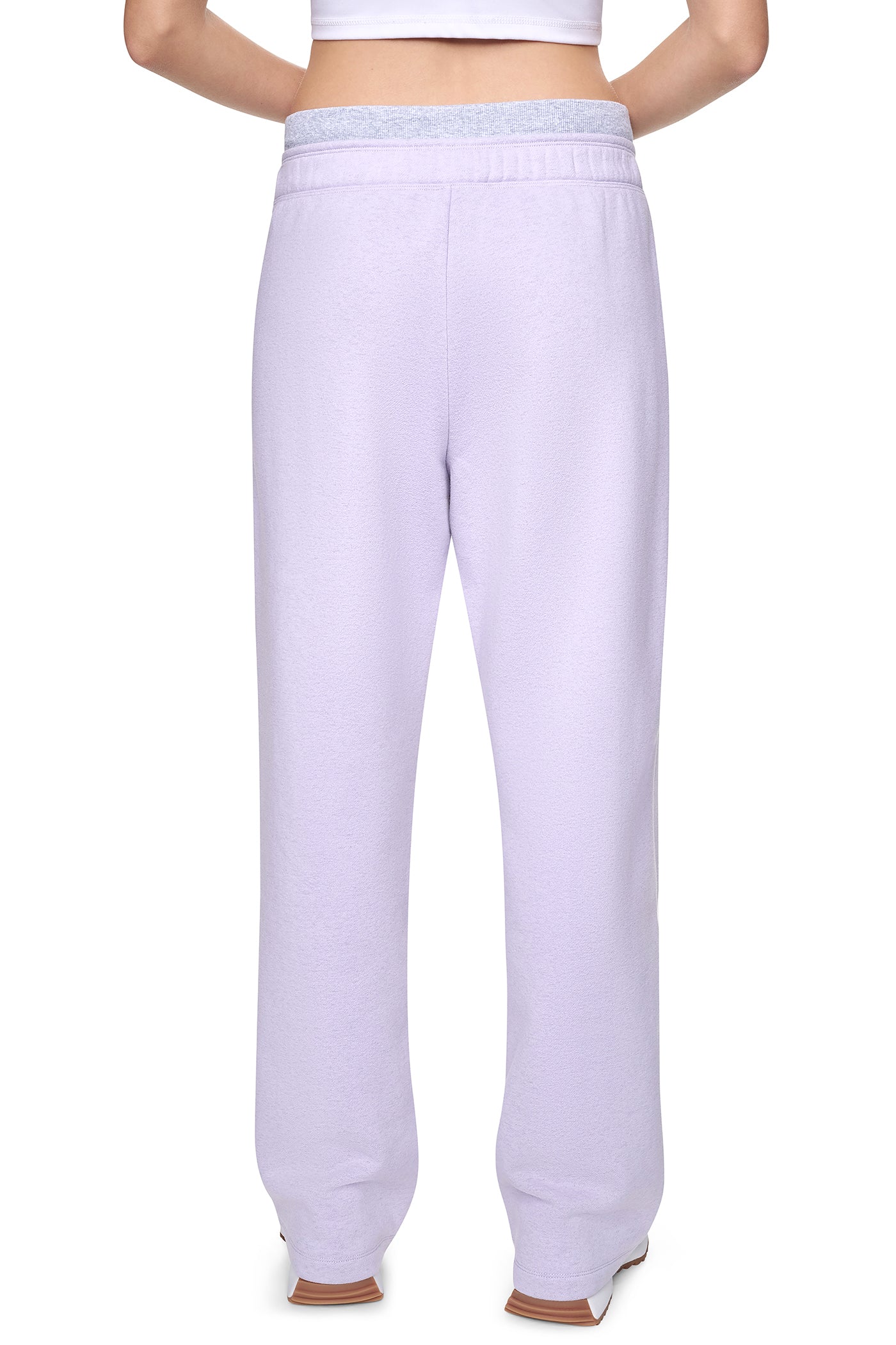 HIGH-RISE METALLIC EMBROIDERY LOGO BOYFRIEND PANT