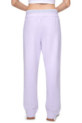 HIGH-RISE METALLIC EMBROIDERY LOGO BOYFRIEND PANT