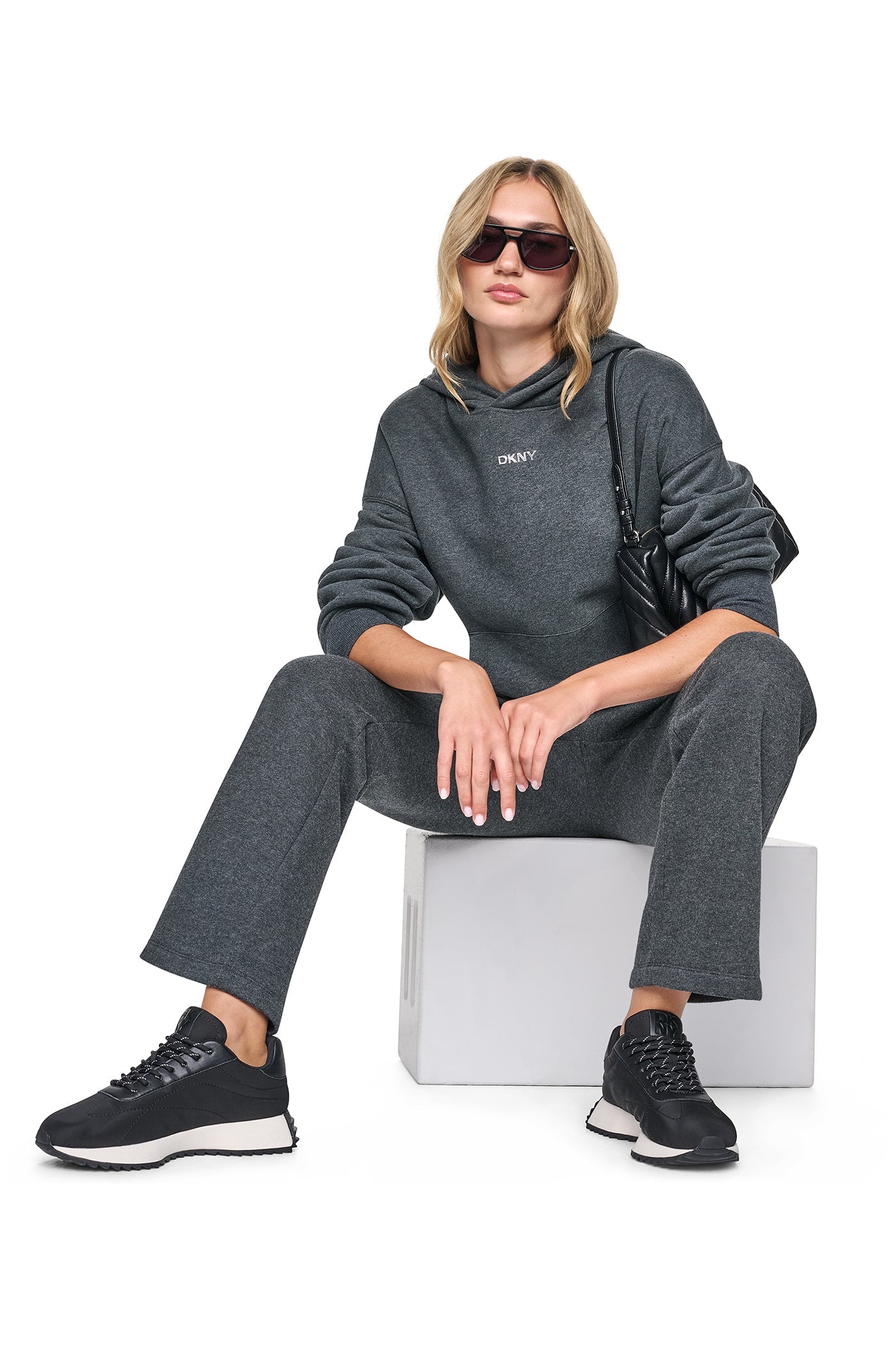 METALLIC BUBBLE LOGO MID-RISE CARGO PANT